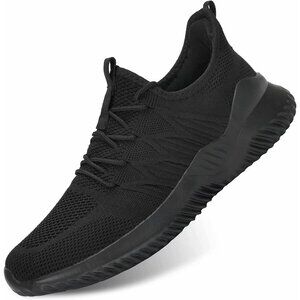 Mens Slip Walking Lightweight Breathable Casual Soft Sole Trainers Running Shoes